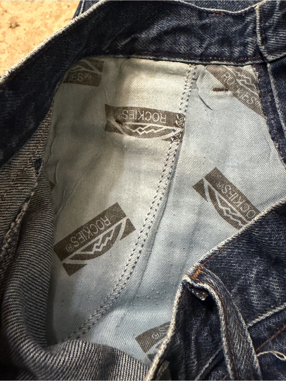 Vintage Rockies Women's Straight Leg Jeans - Dark Blue Denim - Picture 11 of 11